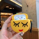 Wholesale Cute Design Cartoon Silicone Cover Skin for Airpod (1 / 2) Charging Case (Emoji Shy Face)